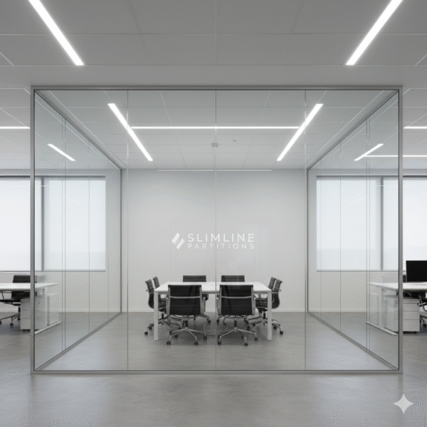 glass work contractor in nagpur Aluminium + Glass Partition (Framed)